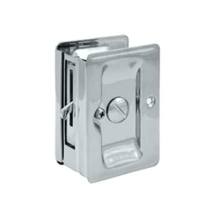 Dendesigns 3.25 x 2.25 in. Heavy Duty Adjustable Privacy Pocket Lock, Bright Chrome - Solid DE2667239